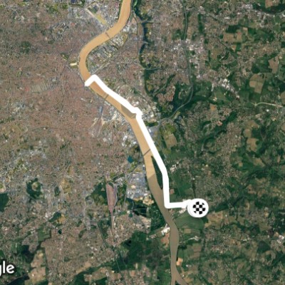 Latresne/Bordeaux et retour.